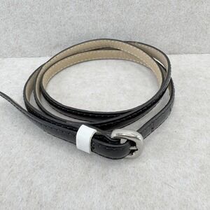Belt Womens Size‎ 2XL Black Faux Leather Skinny Dress Buckle More Than 39 In